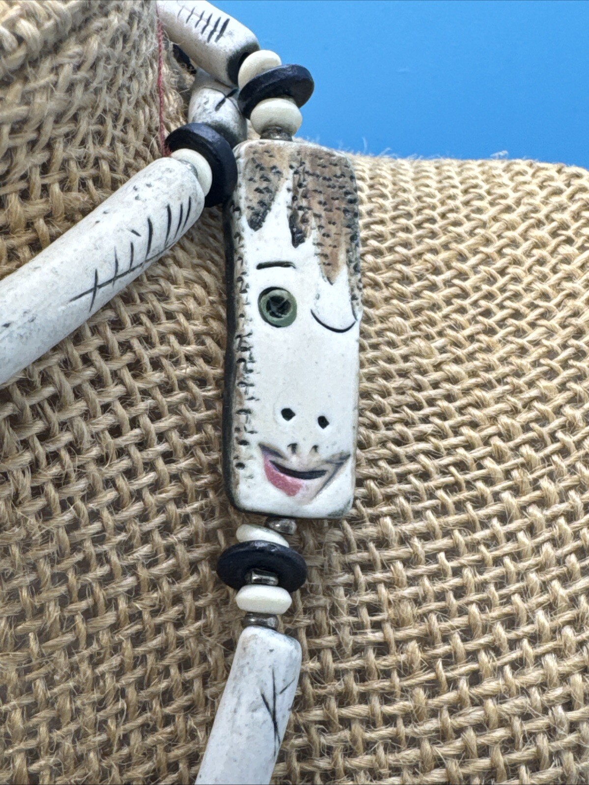 C’est Levy Everyday People Handmade Clay Faces Necklace