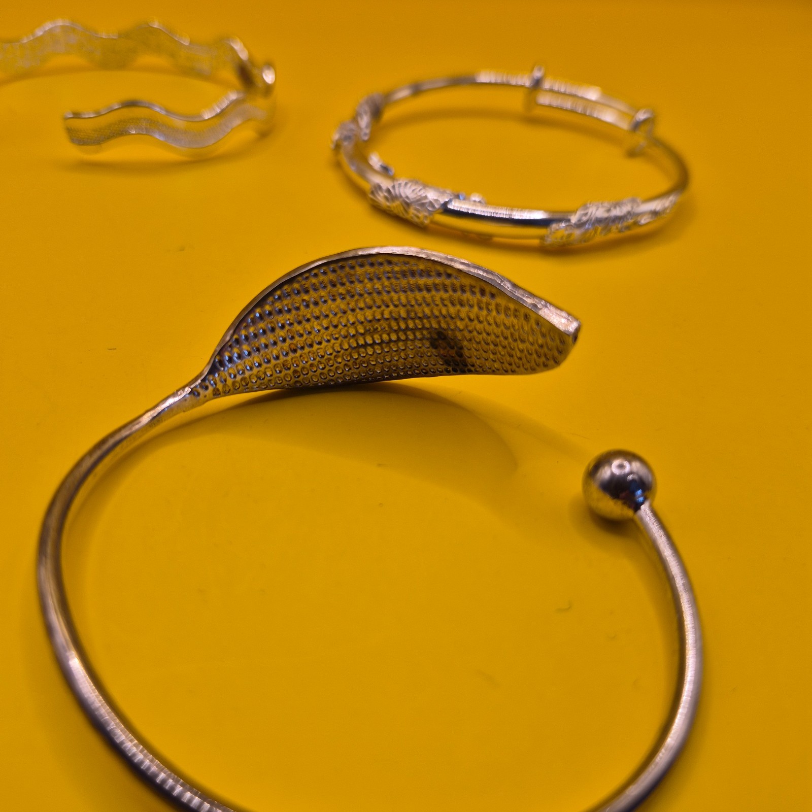 3x Silver Bracelets 999 Pure Silver Stamped