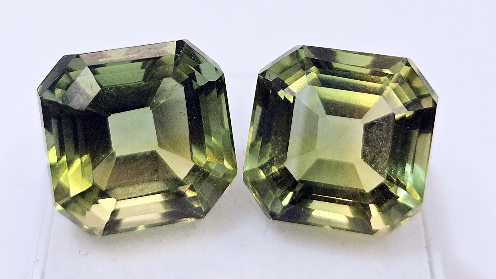 Asscher Cut Pair Bi-Colour Tourmaline 8 Ct Loose Gemstone For Earring Making