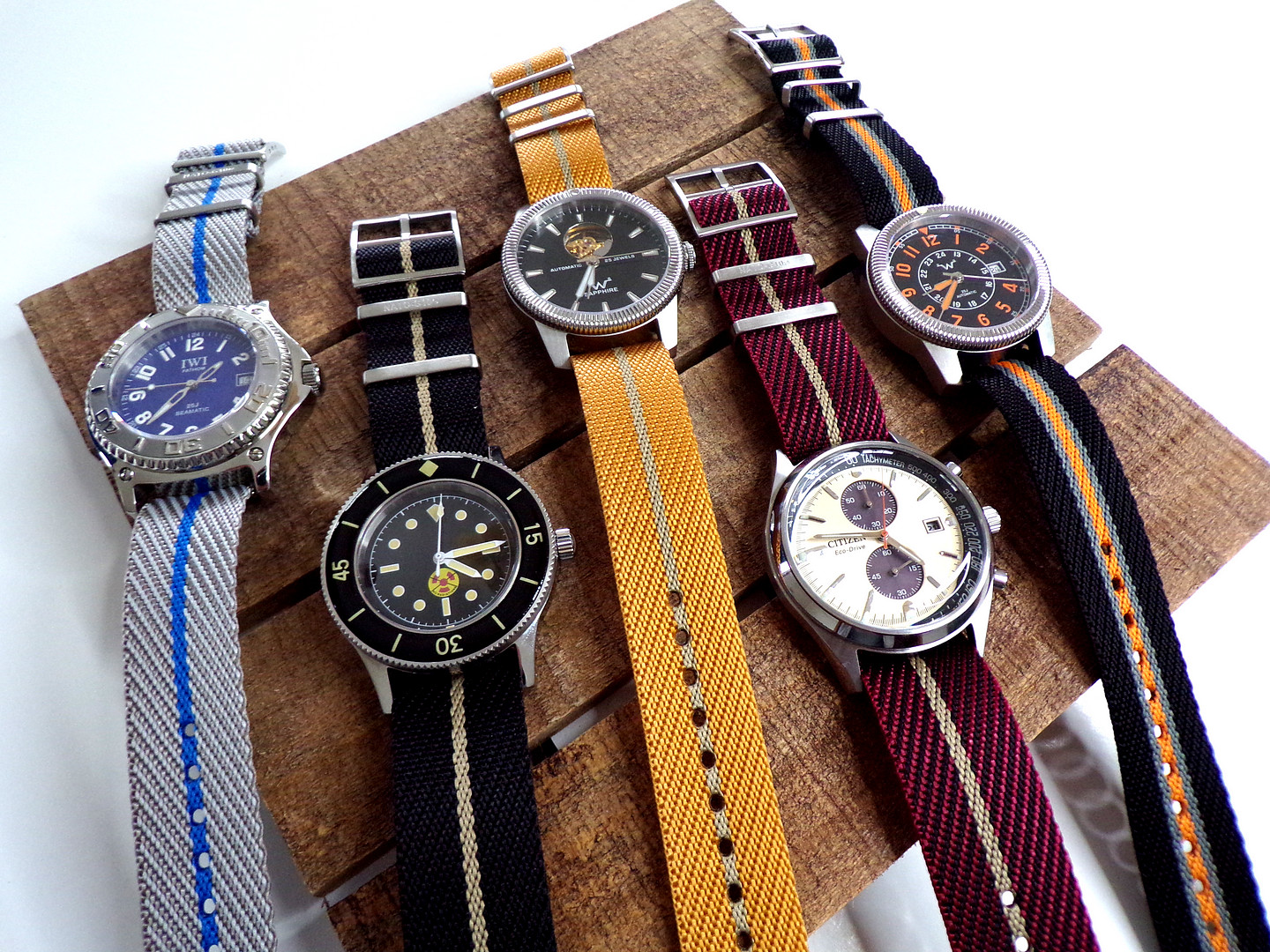 NATO ® 1pc Single Pass Twill Slant nylon RAF watch band Military strap IW SUISSE