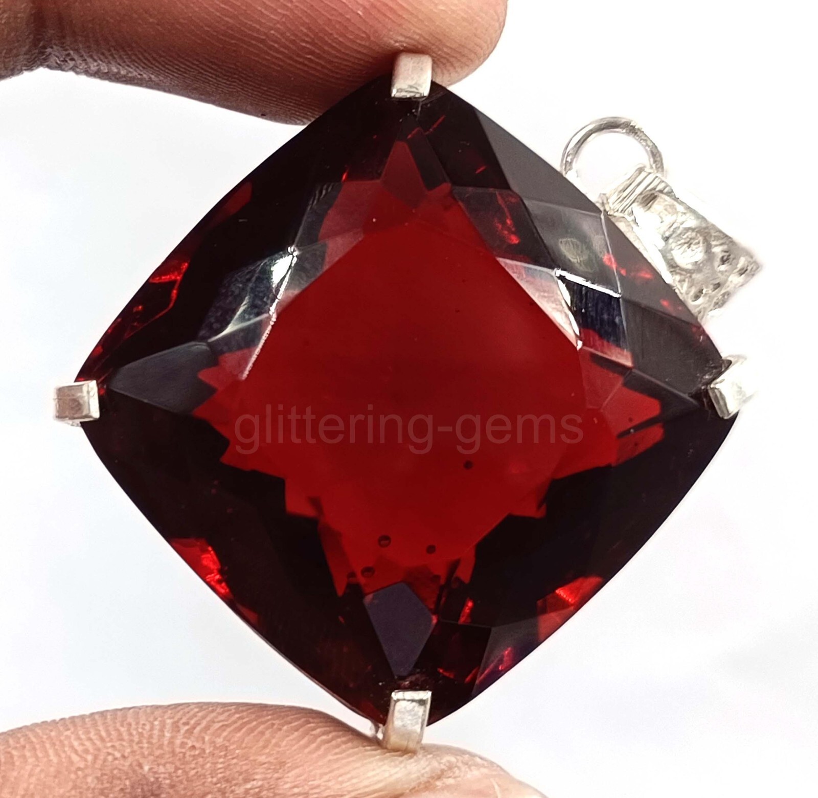 128.80 Ct Natural Red Ruby Pendant Cushion Cut IGL Certified Loose Gemstone 5MST