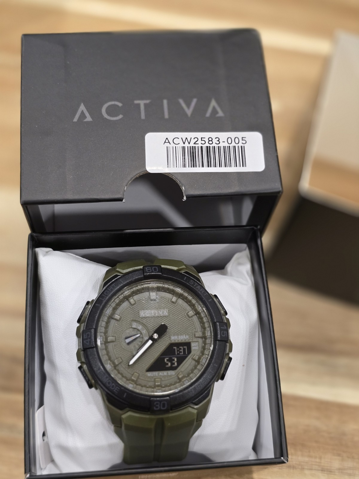Activa Spry X Invicta Digital Essentials Men 53mm ABS Army Green ACW2583-005 NEW