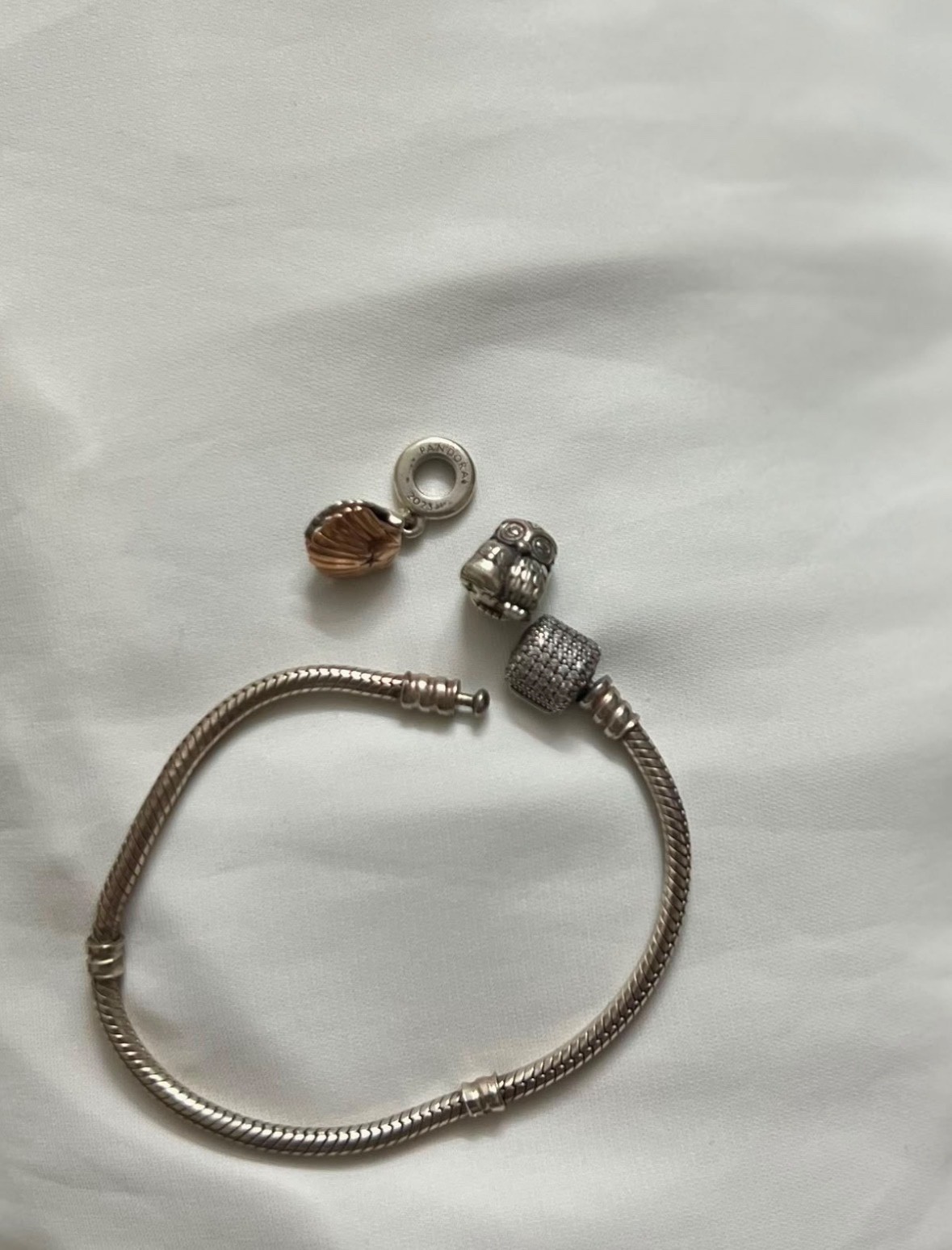 authentic pandora bracelet with charms