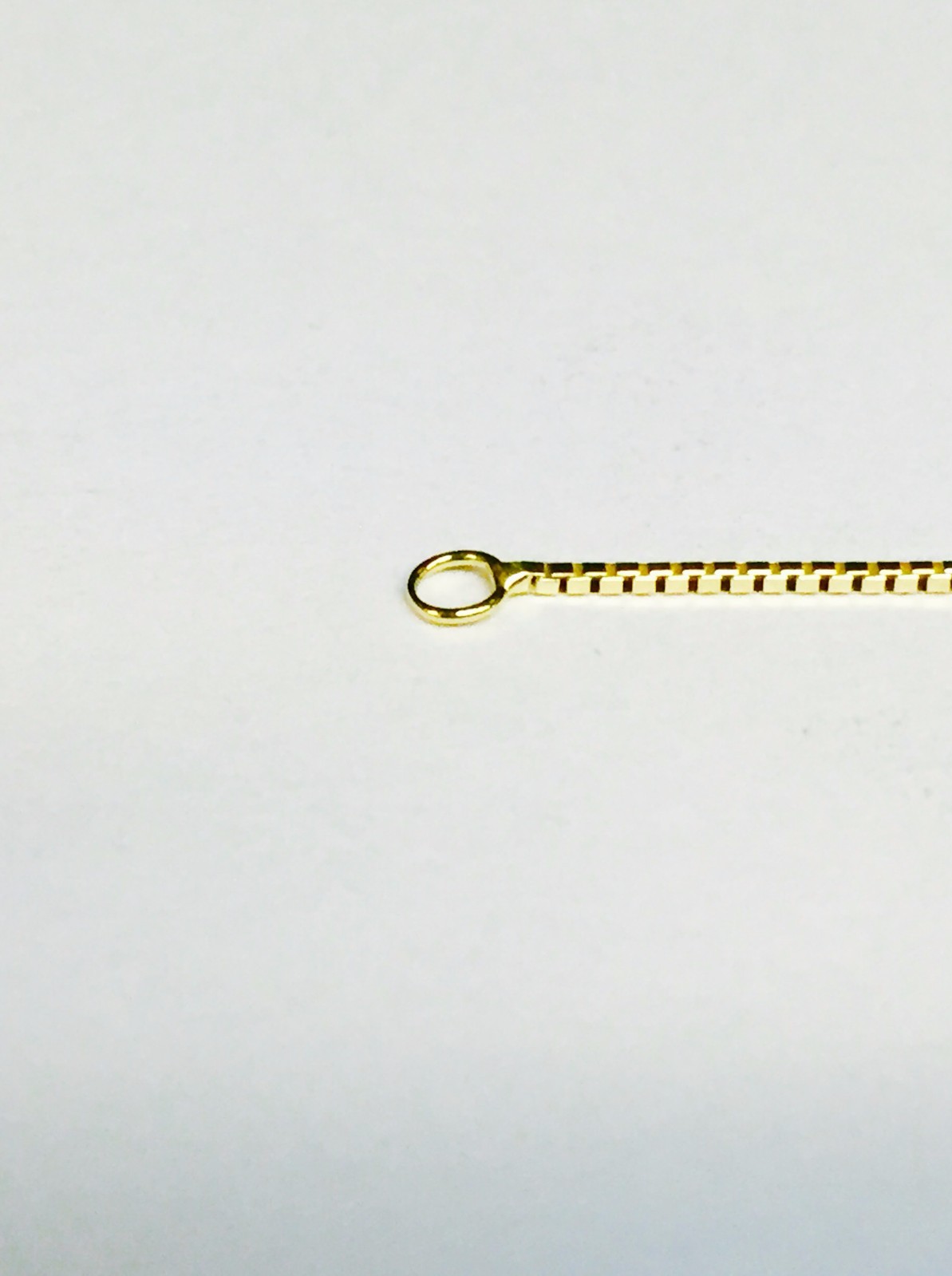 14k Yellow Gold 24″ Classic Box Link Pendant Chain/Necklace 0.7mm 2 grams