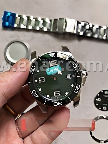 DIY SET for 2824 watch case + dial + hands + Strap sapphire 41mm