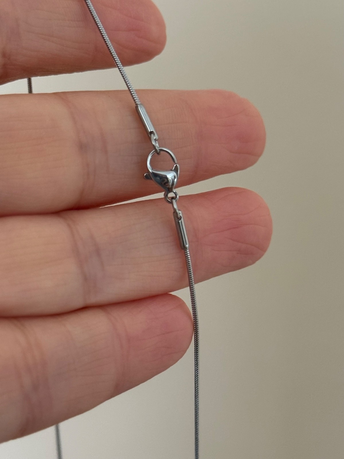 Stainless Steel Round Snake Chain Necklace