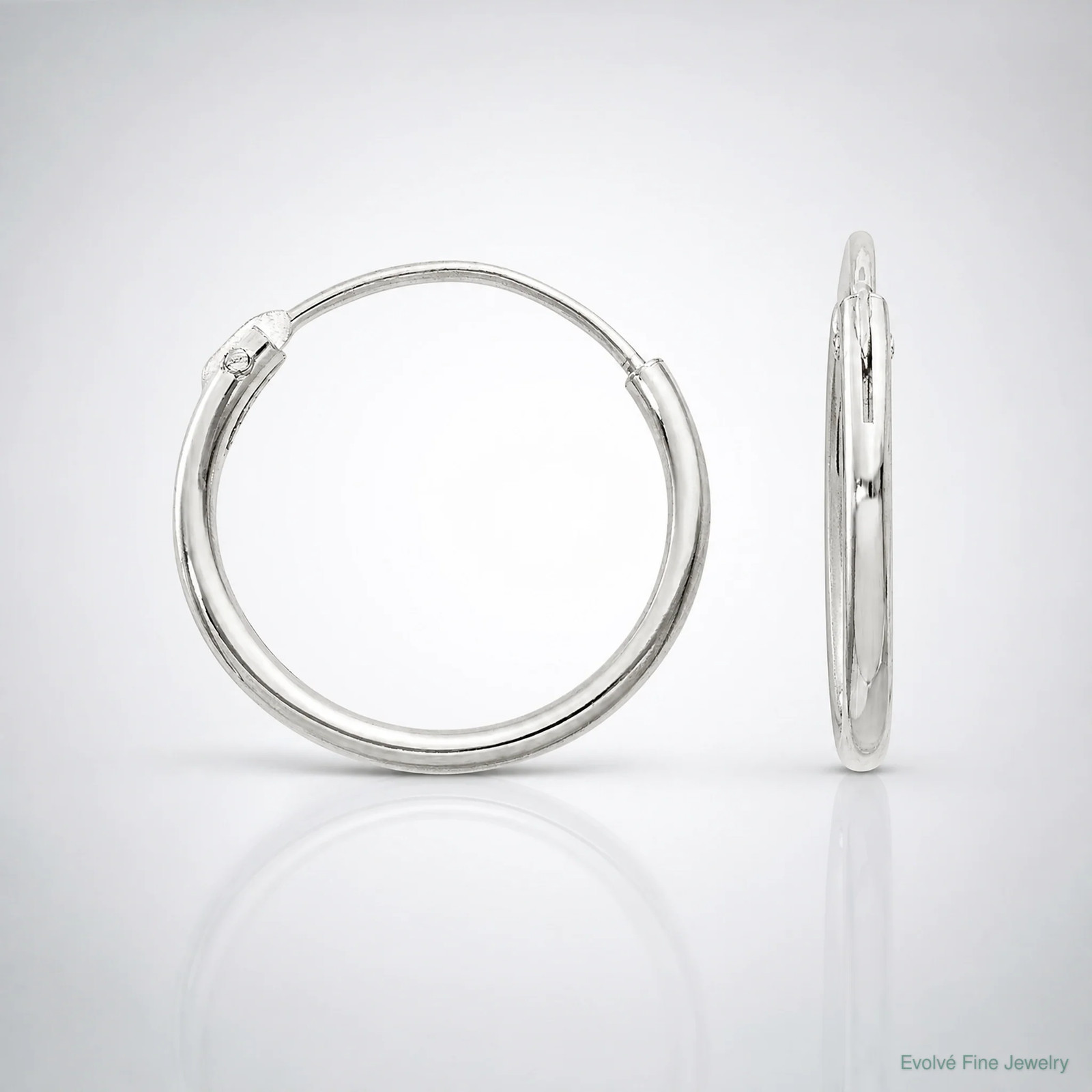 Sterling Silver 1.3mm Hoop Earrings