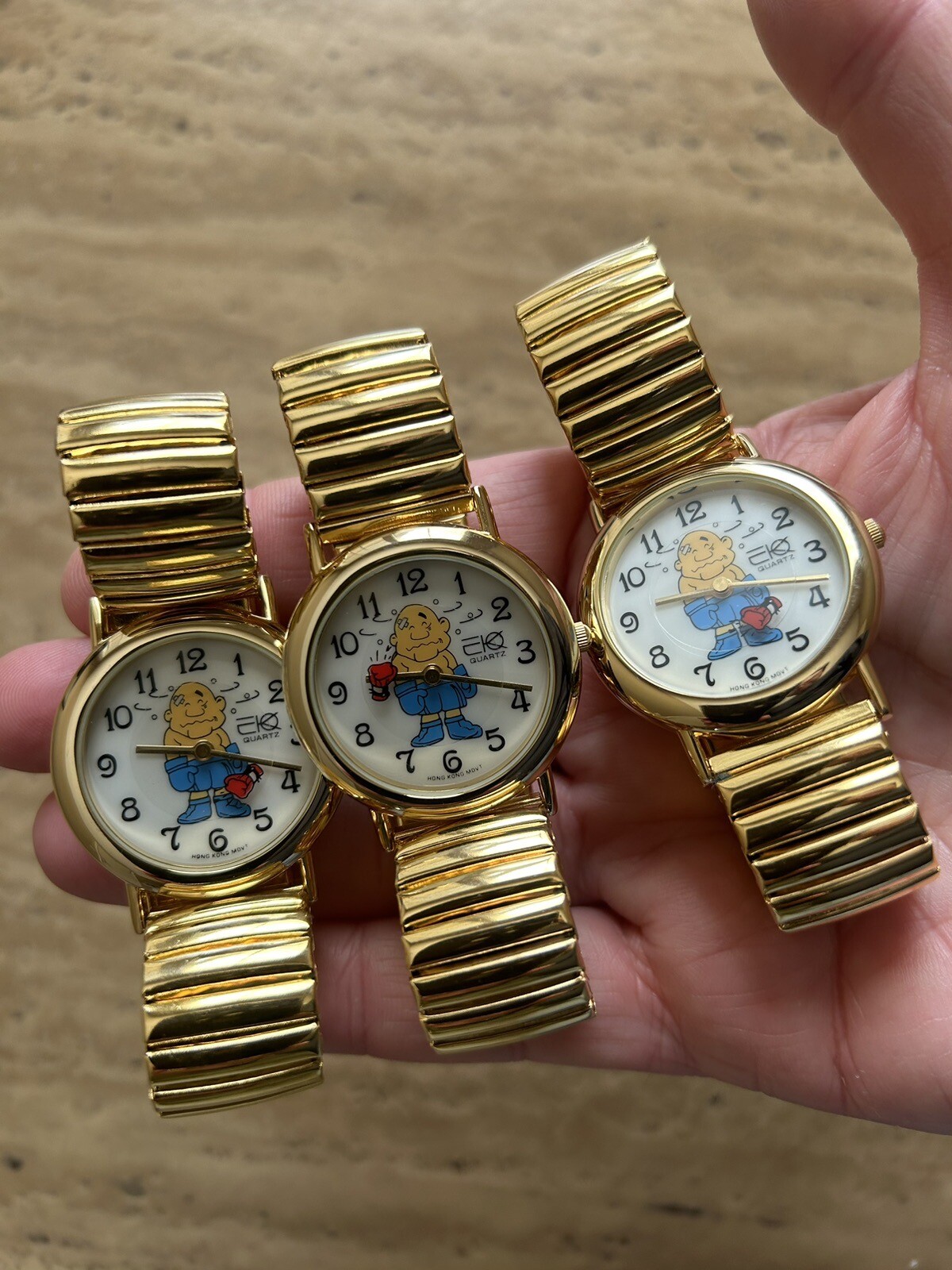 Buyer gets 3 Boxer/Boxing Moving disc Stretch Band Watch-unisex-New-USA Vendor
