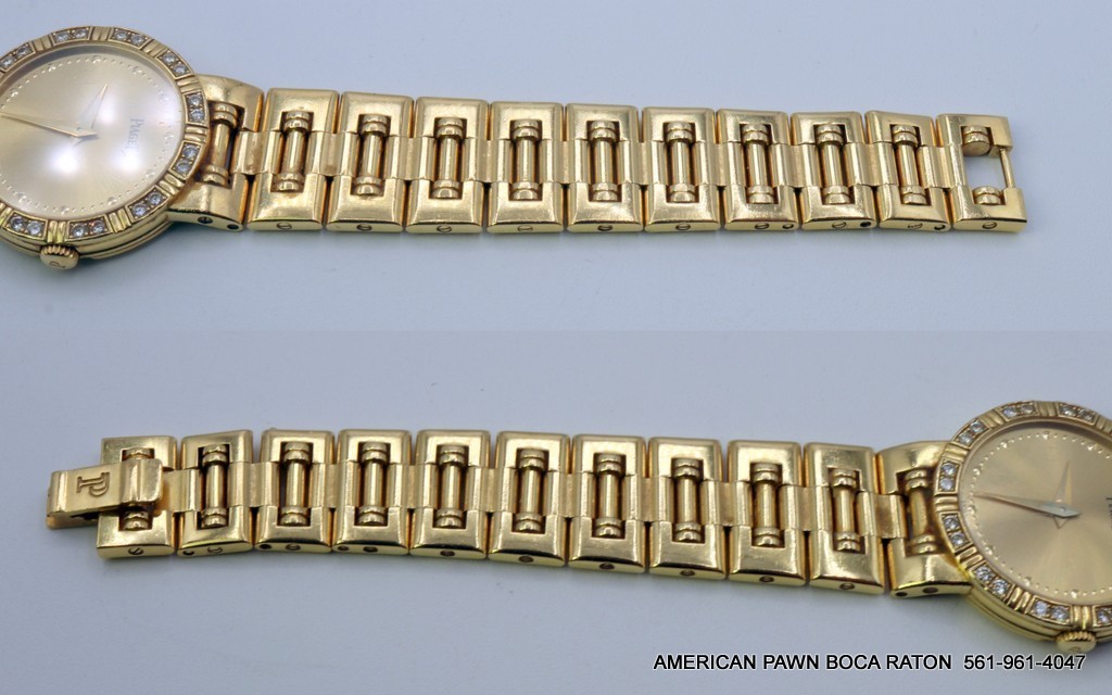 Piaget Dancer 18k Yellow Gold Diamond Champagne 23mm Watch 80564 K 81 works
