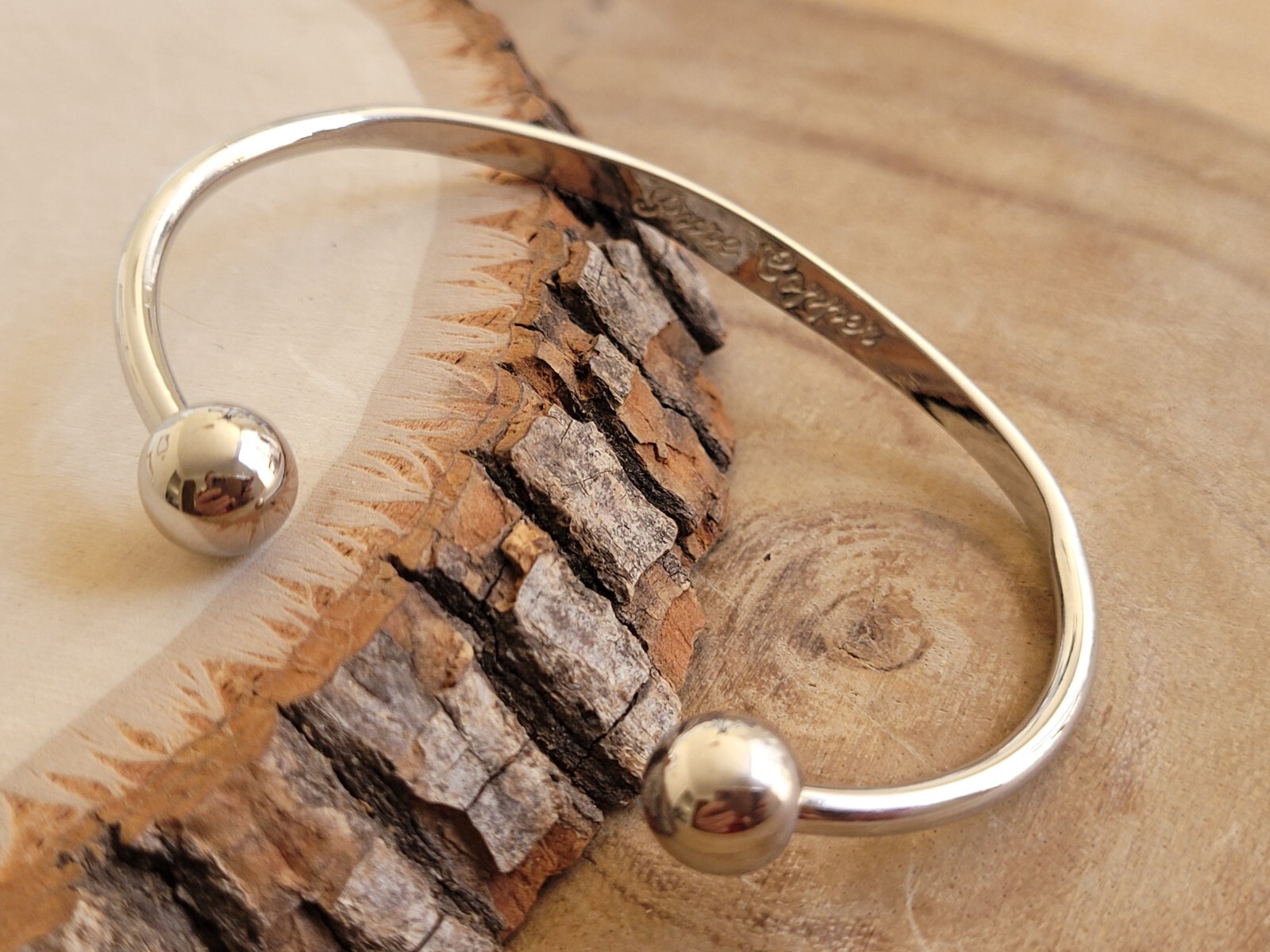 Magnetic Pure Copper Ball Bracelet Arthritis Pain Relief Cuff Silver Plated