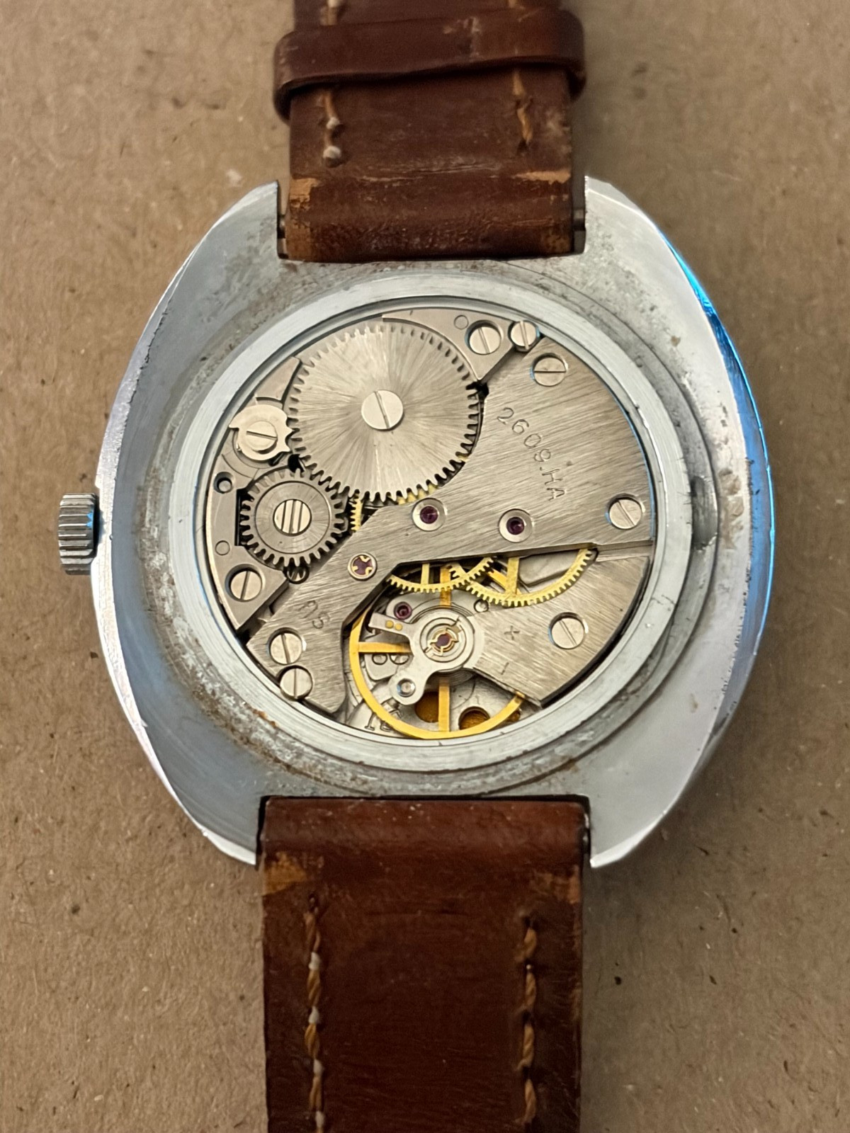 VINTAGE RAKETA BIG ZERO 33MM SOVIET MECHANICAL WRISTWATCH SPARES OR REPAIR