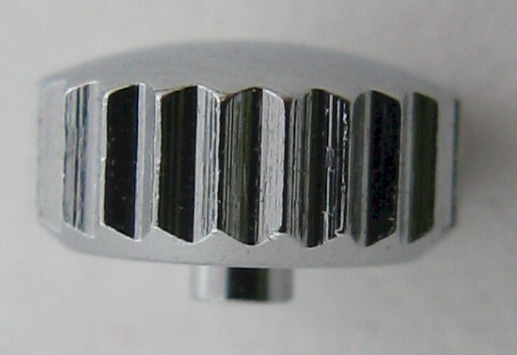 Crown for watch in nickel/chrome plated 5.4 millimeters fit stem 0.9 mm tap 10