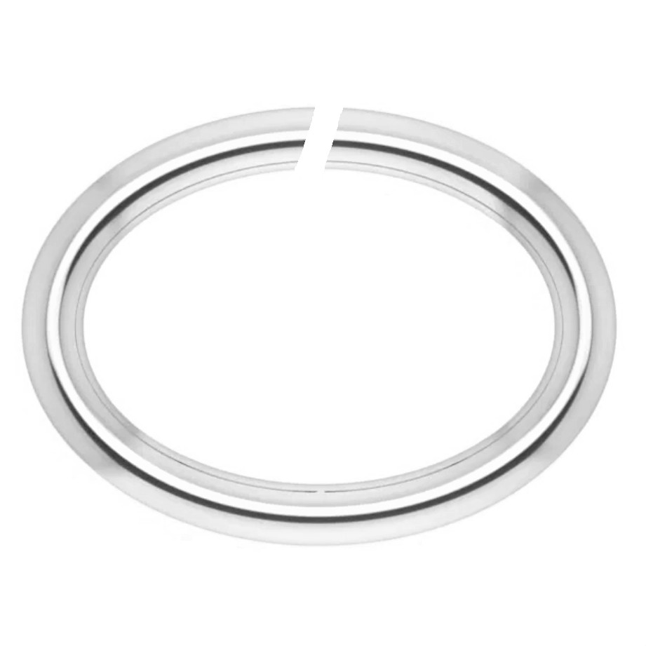 5.5mm x 7.5mm OD OVAL 14k White Gold 20ga gauge OPEN Jump Ring USA MADE