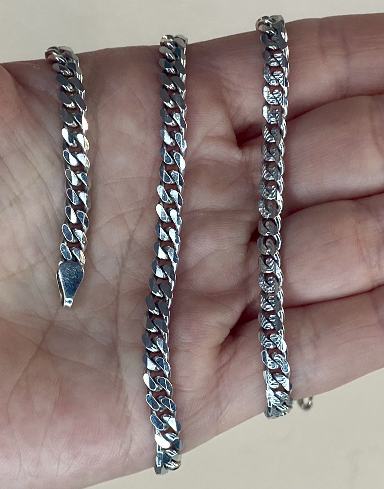 Miami Cuban Curb Link Italian Men’s Chain Necklace 925 Sterling Silver