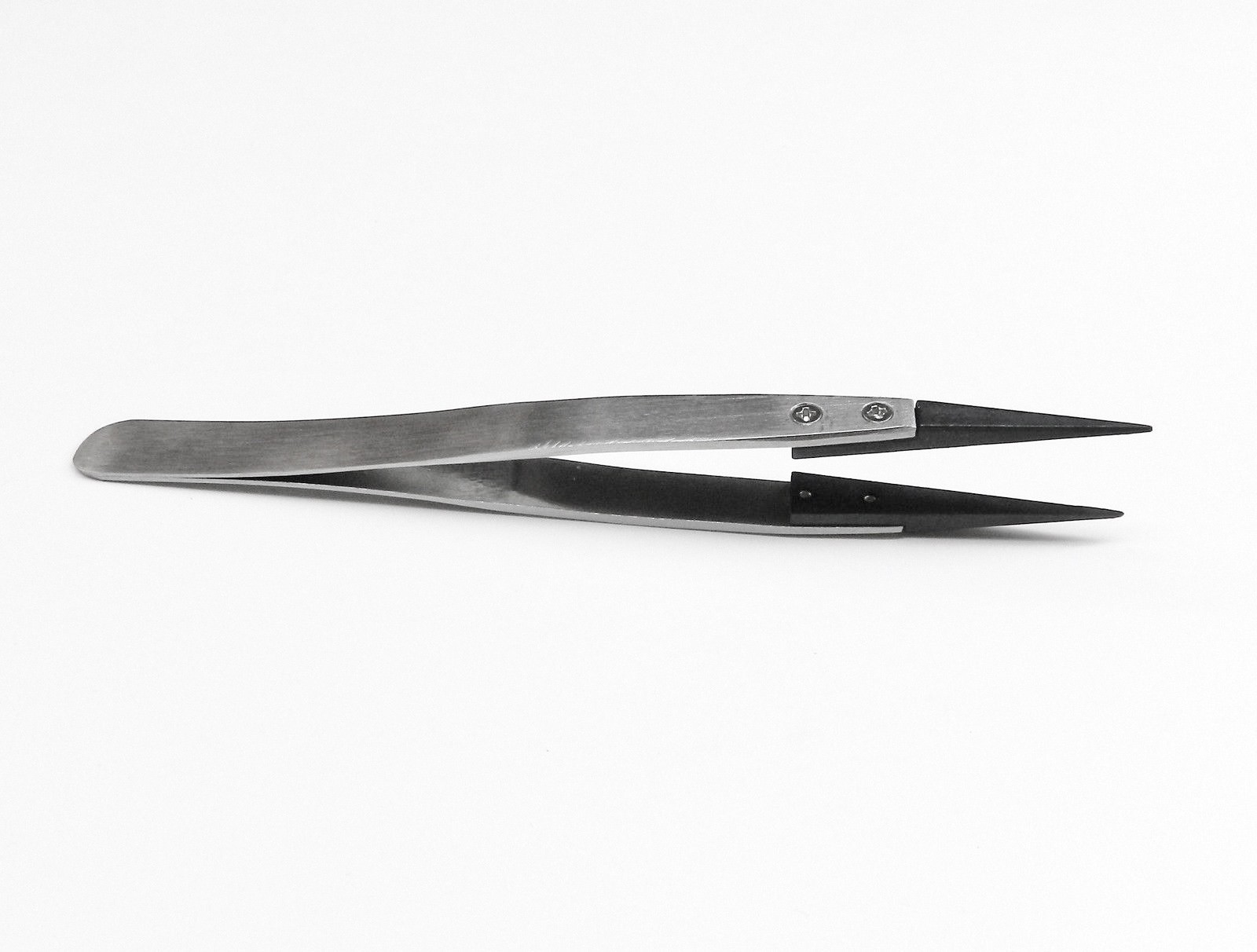 Tweezers Non Static Fiber Tip Precision Anti-Static Stainless Steel Tweezers 5″