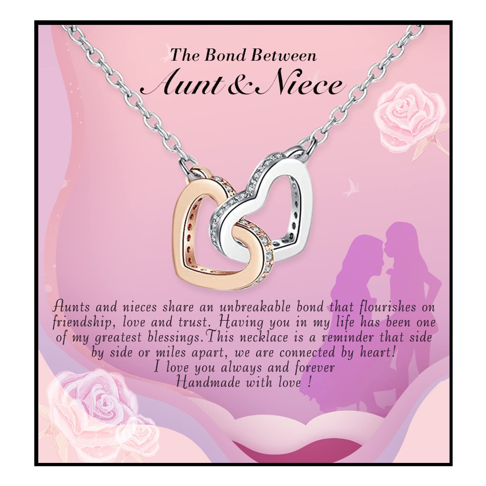 Aunt Niece Necklace – Perfect Gift for Birthday Christmas Graduation