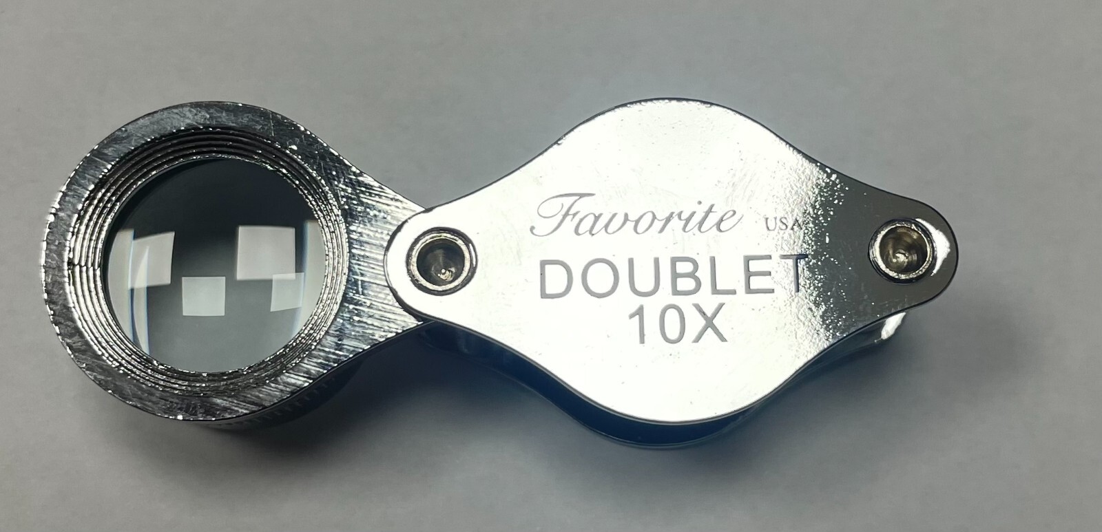 FavoriteUSA DIAMOND LOUPE DOUBLET 10X 23MM LENS SILVER