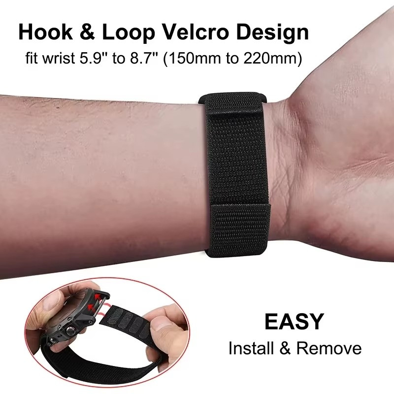 Hook Loop 22mm 26mm Nylon Strap For Garmin Fenix 7 7X 6X Pro 5X/Epix Pro Enduro