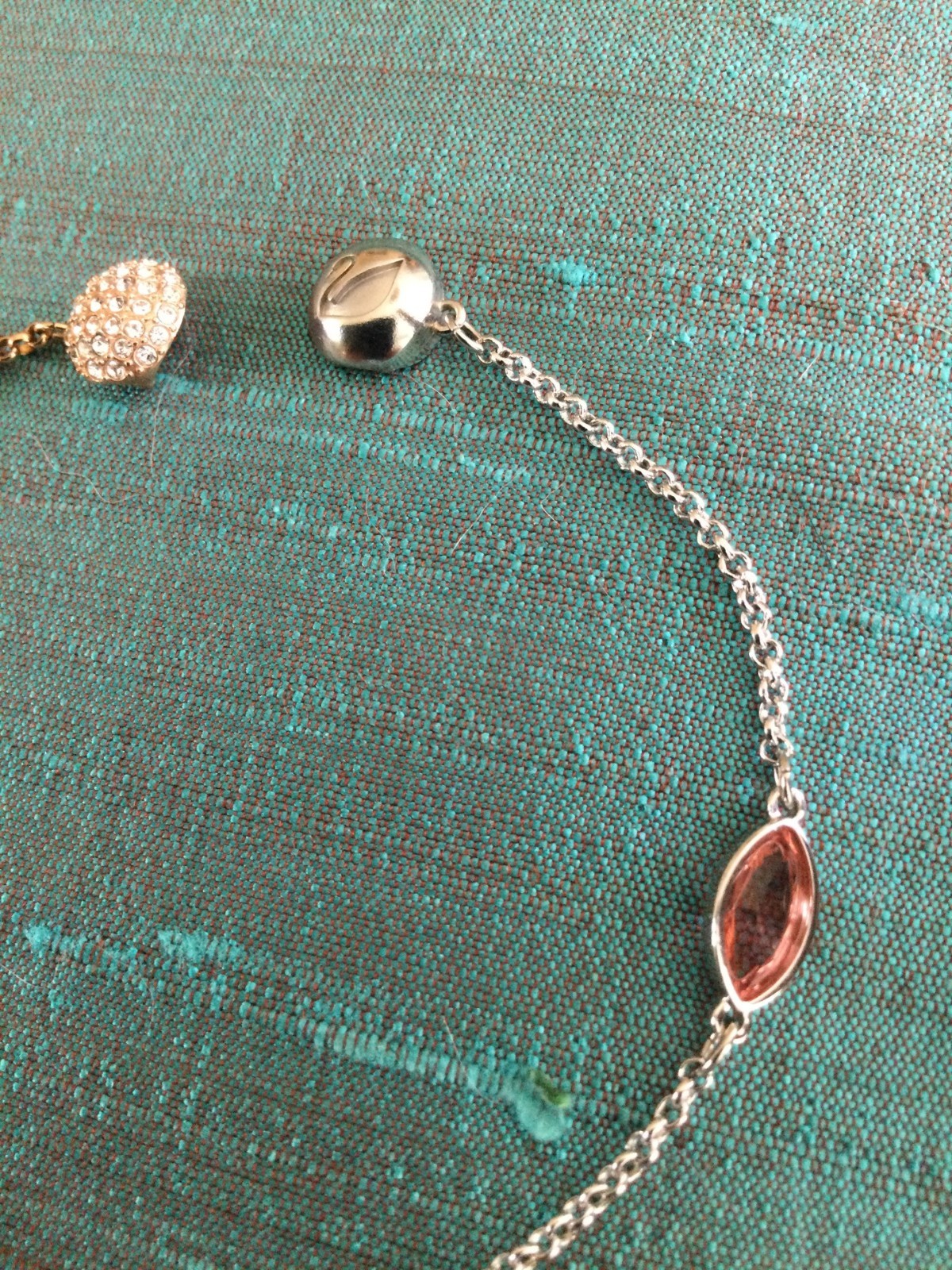 Genuine Signed Swarovski Rose Gold GOOD LUCK Bracelet