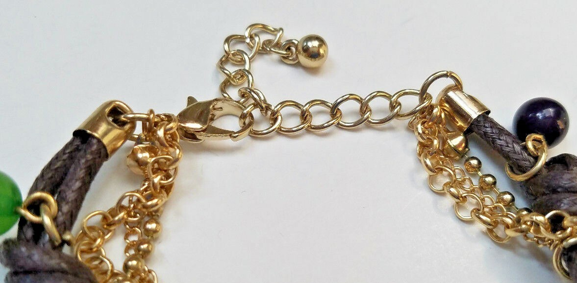 GIRLY Good Luck Protection BIG HAMSA HAND EVIL EYE BEADS CHARM FASHION BRACELET