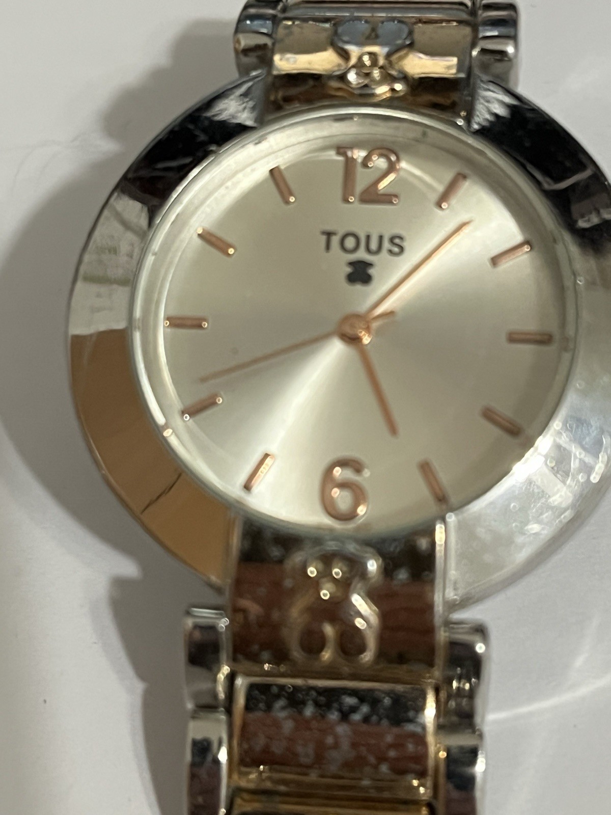 Tous Bear Watch. Gold & Silver Tone. Women ? Not running. Selling AS IS