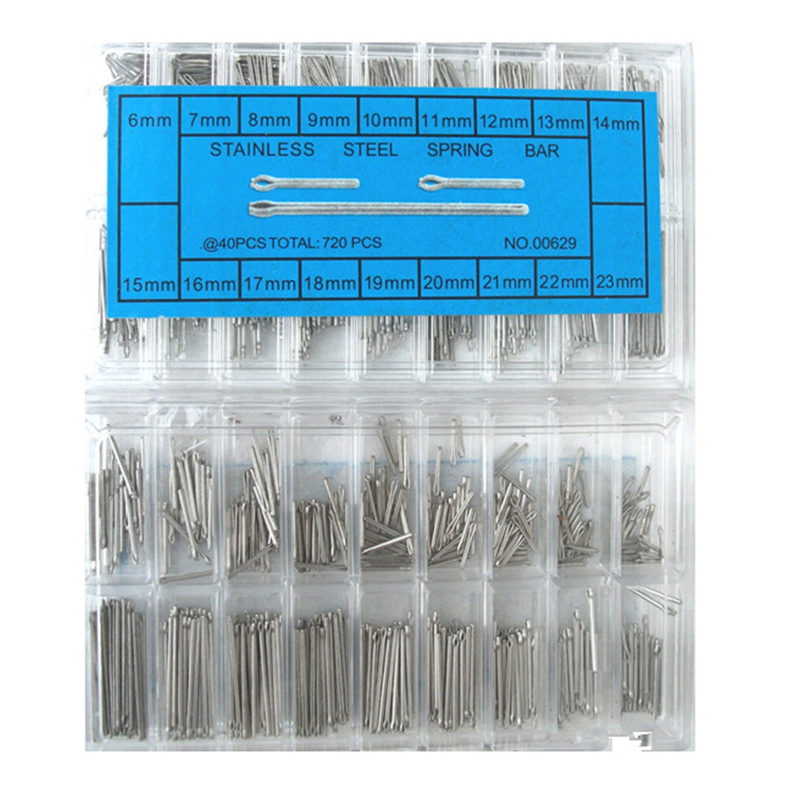 360Pack 6-23mm Watch Band Link Cotter Pin Assortment 0.9mm Bracelet Strap Bar