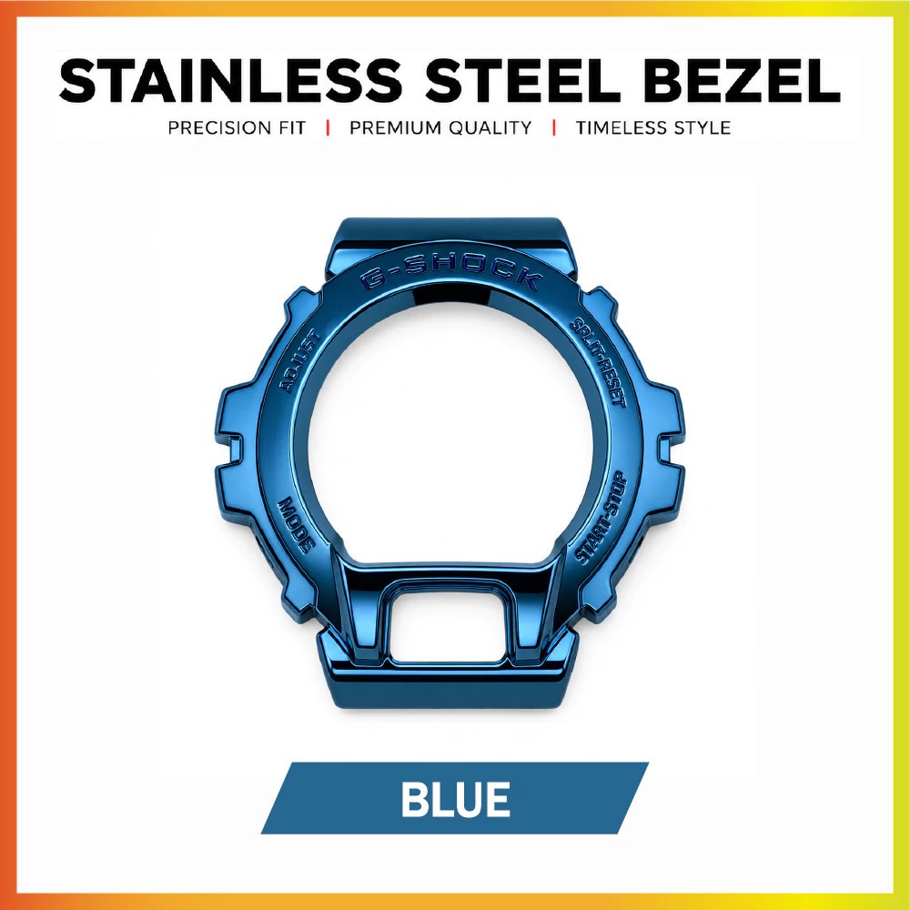 Stainless Steel Bezel for G-Shock DW6900 Custom Mod Silver Gold Black Silver