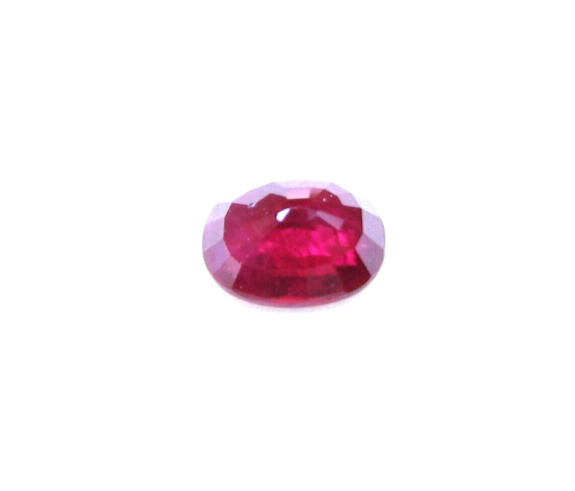 Natural Loose Gem Oval Thai Ruby Cherry Red 1.15 Carats 6.8×5.4×3.5 MM LxWxD