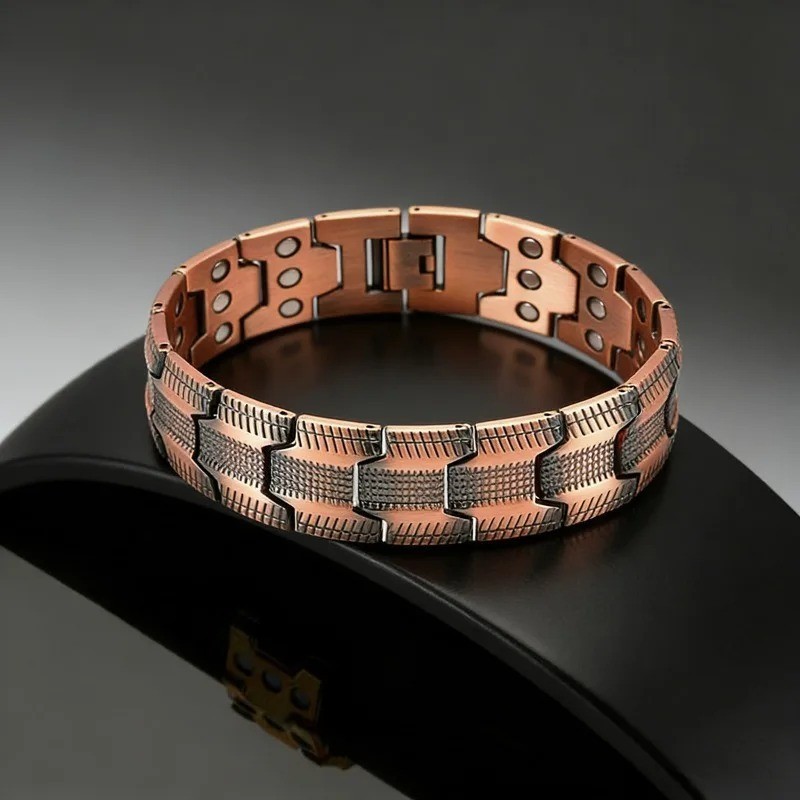 Men’s Vintage Magnetic Copper Cuff Bracelet