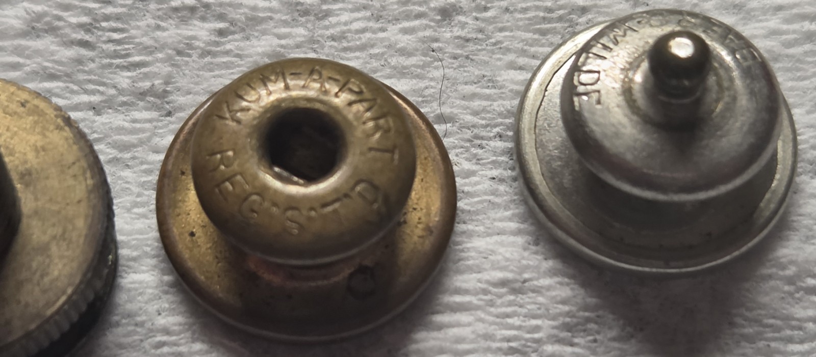 Vintage Collar Stud Metal Cufflinks Lot Silver/Gold Chain Link & Fixed Back…