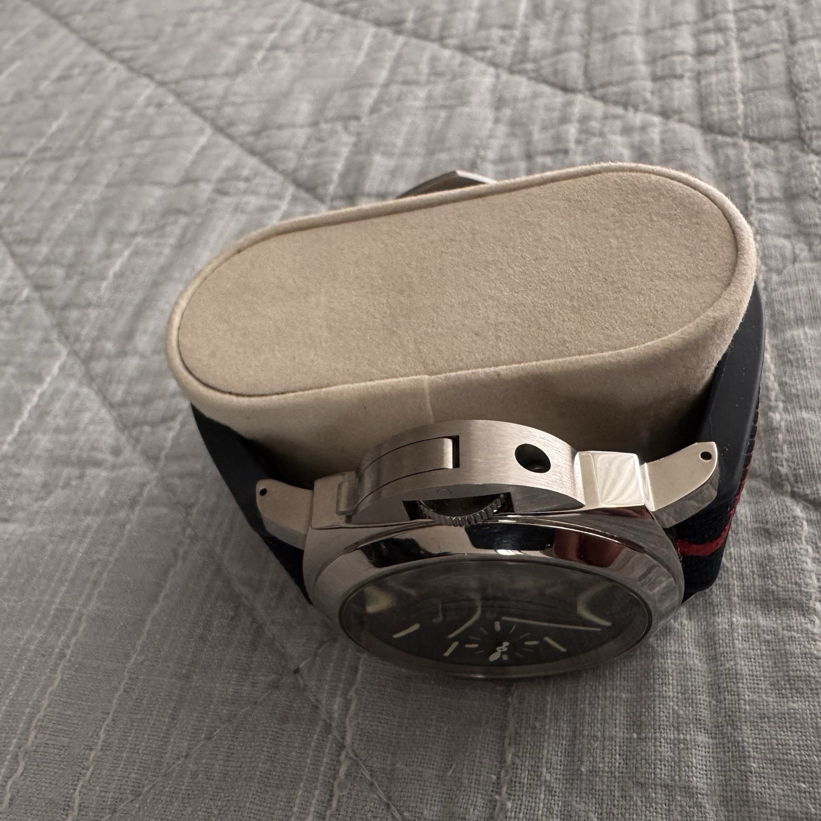 Panerai Luminor Silver Men’s Watch PAM00777 Automatic Black Dial 44mm Used