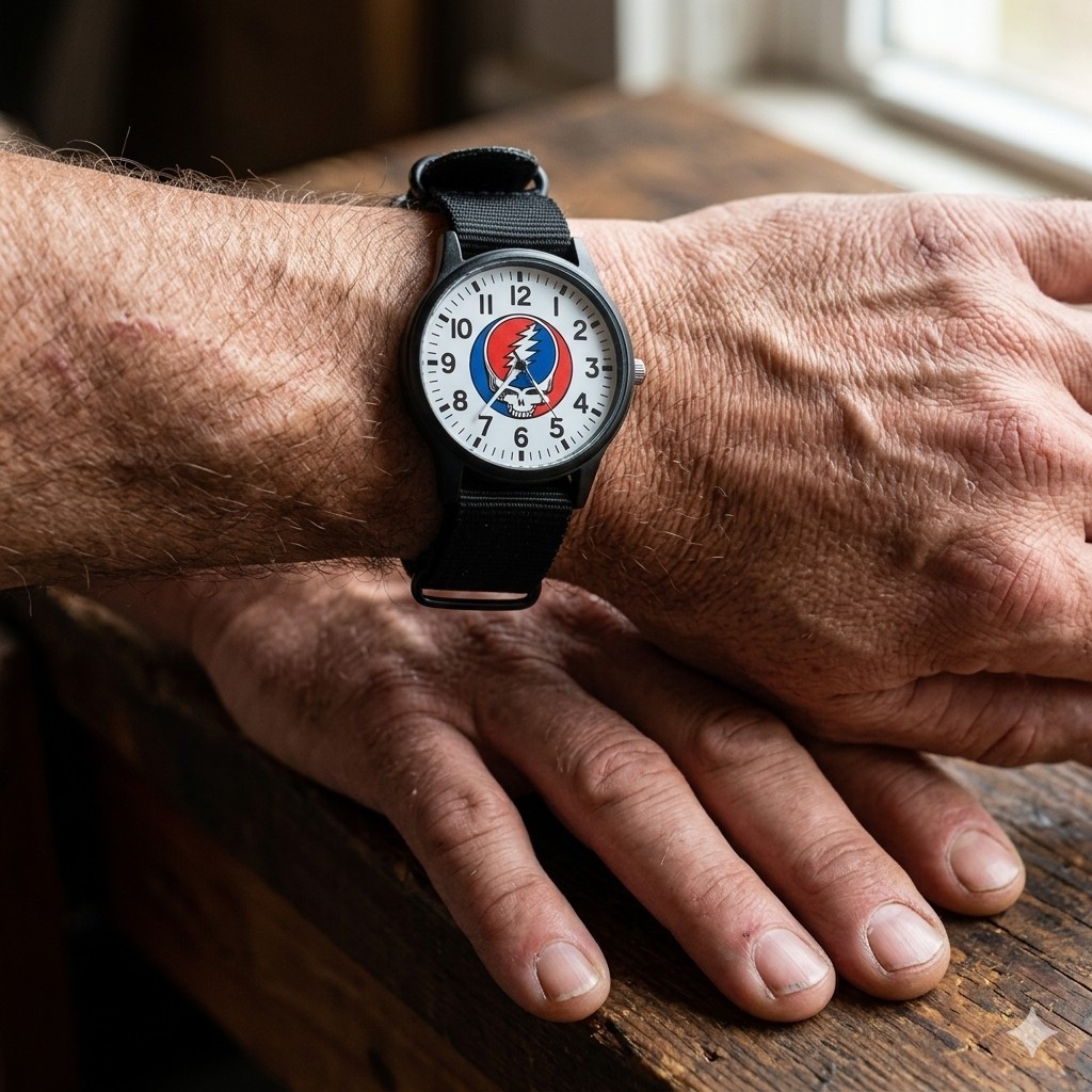 Grateful Dead Ltd Edition 2.0 Analog Watch Black Band Luminous Hands Brand New