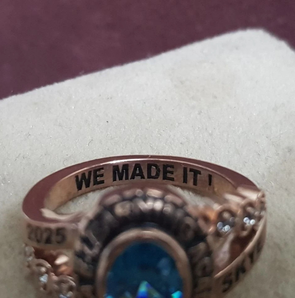 Personalized High School Class Ring Add School Name, Year & Inside Engraving