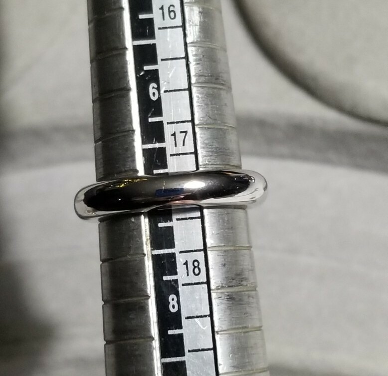 Andiamo Ross Simons 14k White Gold Resin shiny puffy wedding smooth band ring