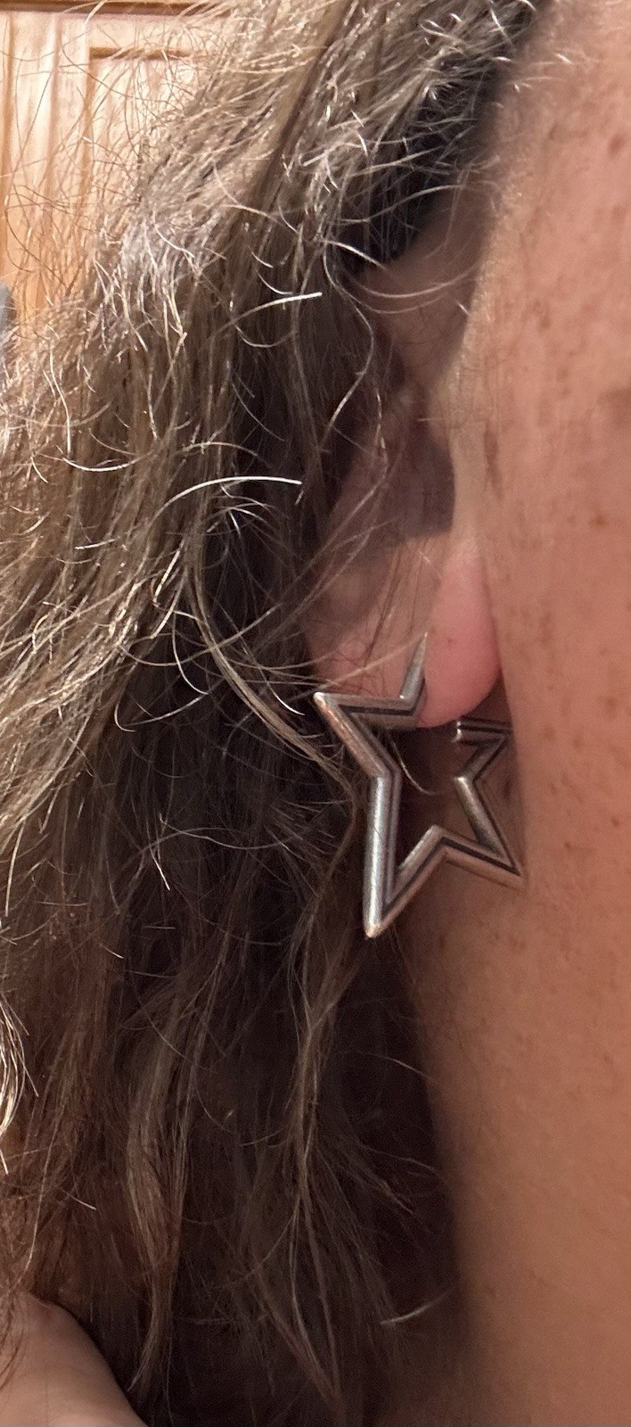 RETIRED James Avery Star Hoops 925 Silver RARE