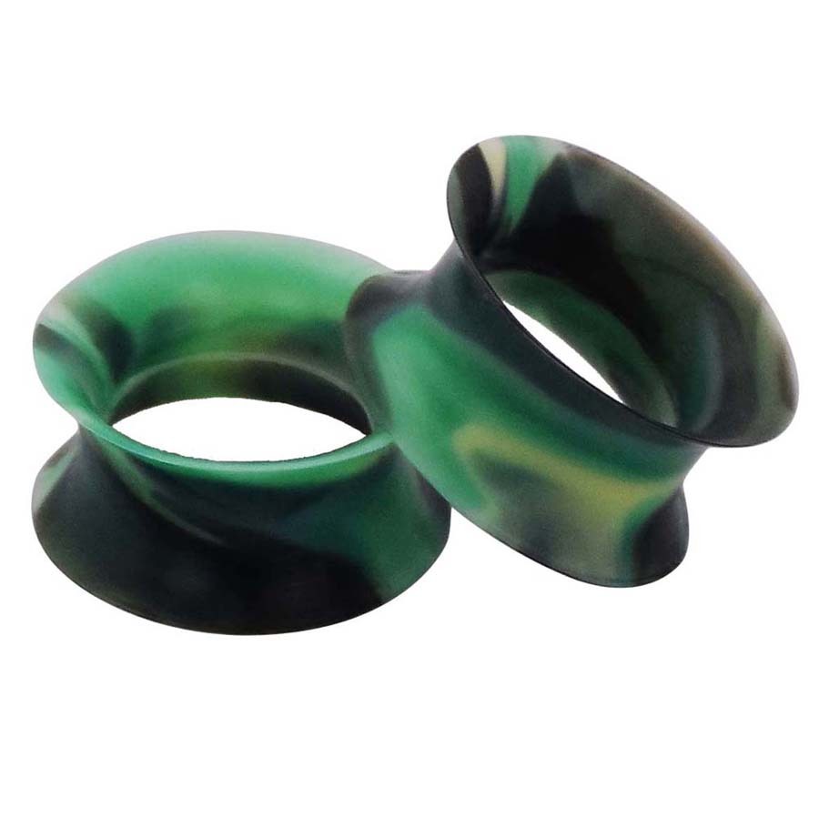 PAIR-ULTRA-THIN-TUNNELS-SOFT-SILICONE-EAR-GAUGES-PLUGS-DOUBLE-FLARED-EARLETS