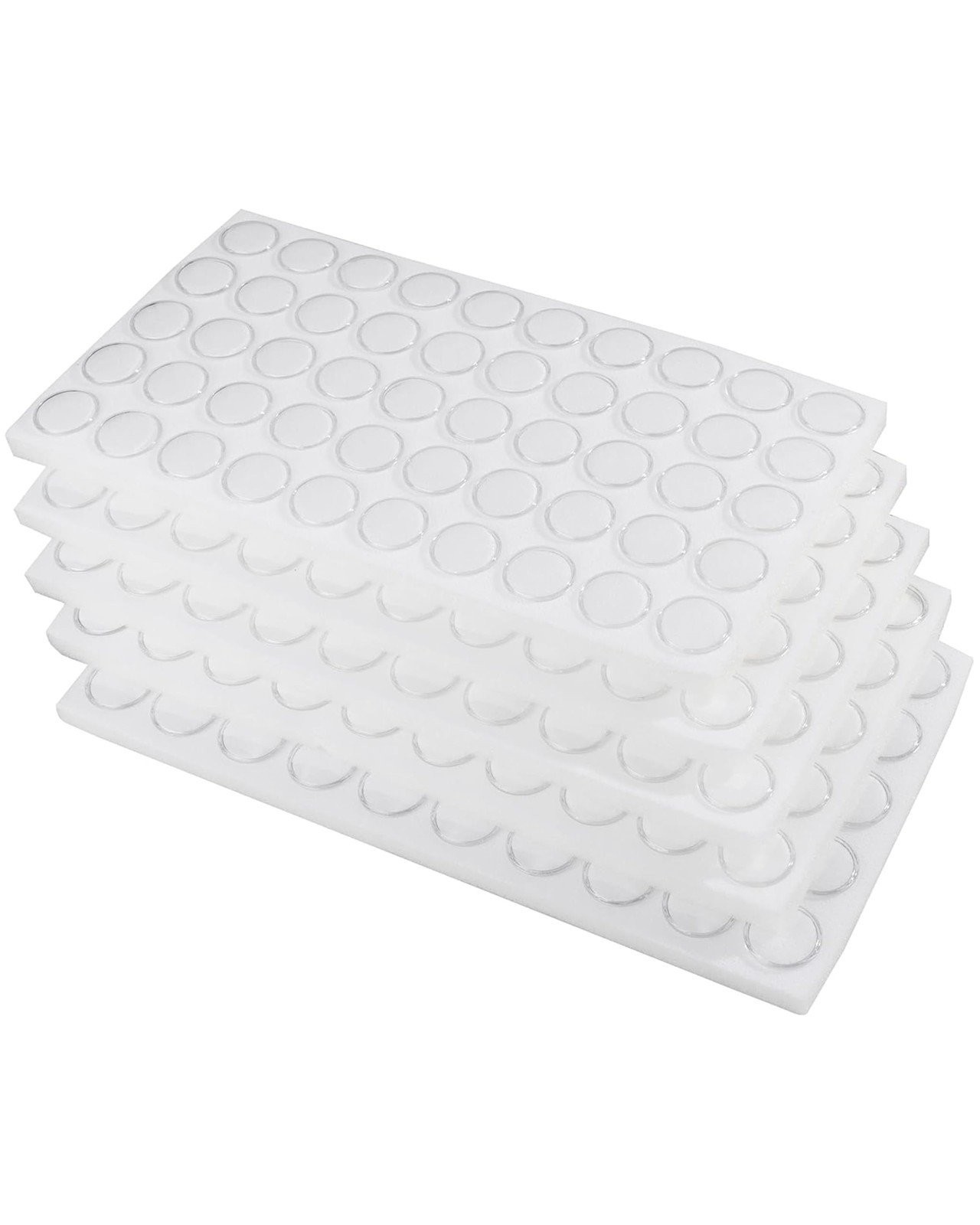 Novel Box 5 White Trays Inserts 14.5×7.8×0.75Inch with 250 Small Size Gem Jars