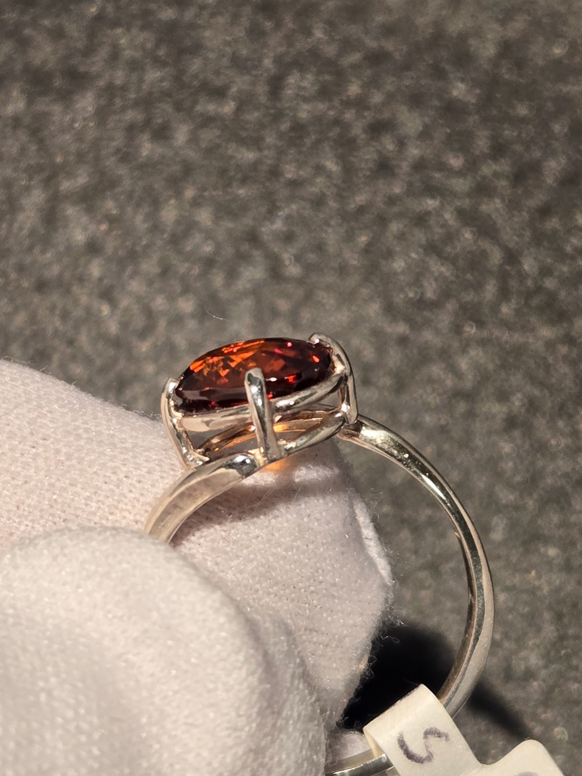 FINE IMPERIAL ZIRCON STERLING SILVER RING! 2.86CT, RICH COLOR, DEPTH, LUSTER!!