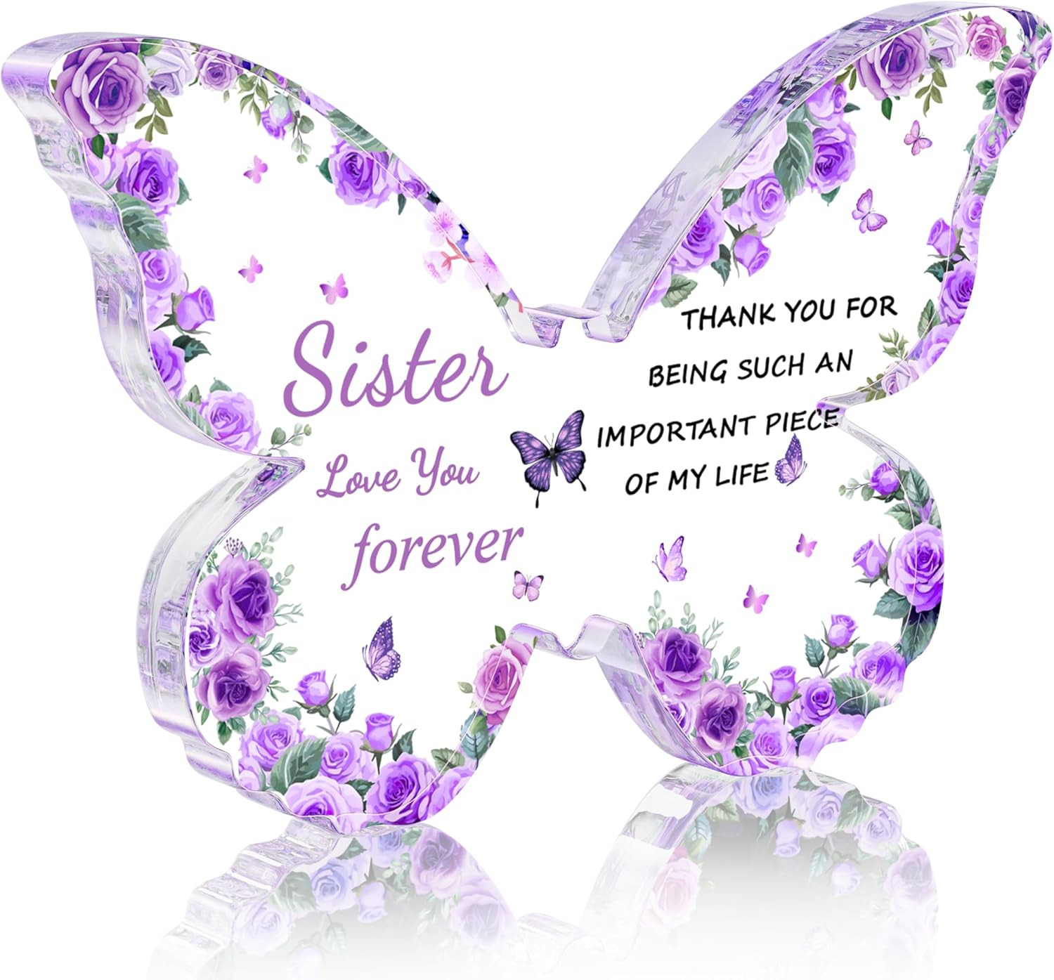 Sister Birthday Gifts, Christmas Gift for Sister from Sisters Brother, Purple Bu