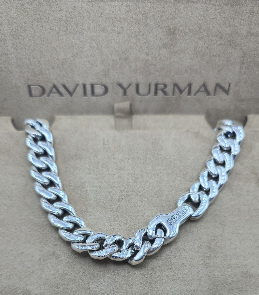 David Yurman Silver 11.5mm Pave Diamond Necklace 22″ $34,000… Lowest Price