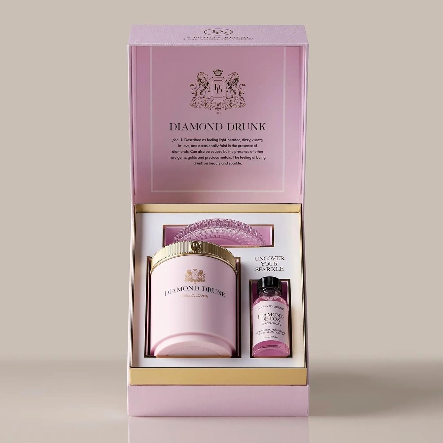 Diamond Drunk Jewelry Cleaning Kit Non-Toxic Fine Jewelry Care for Diamonds Gold