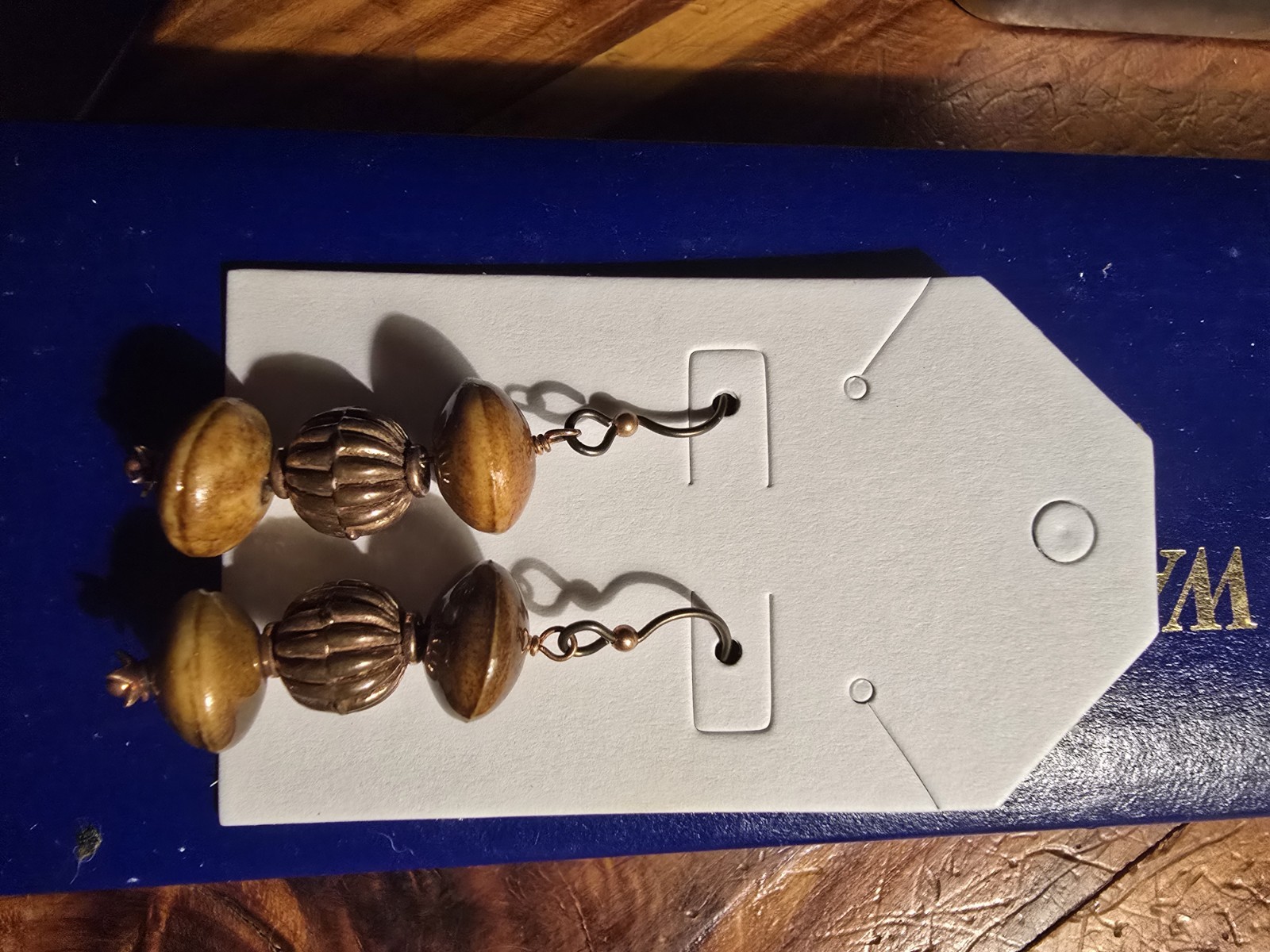 Mixed Lot Dangle/Drop Hook Earrings, Beaded Wood & Metal, Multicolor Cross