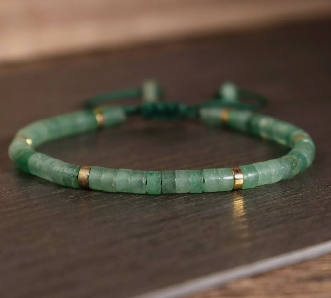 2025 NEW!! Nephrite jade Natural Green Aventurine Stone Bracelet Mother Gift