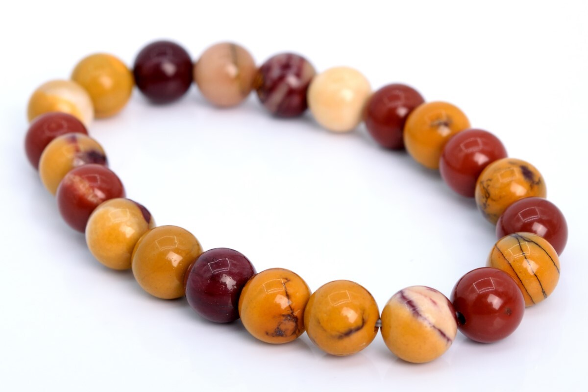 8MM Mookaite Bracelet Grade AAA Genuine Natural Round Gemstone Beads 7″