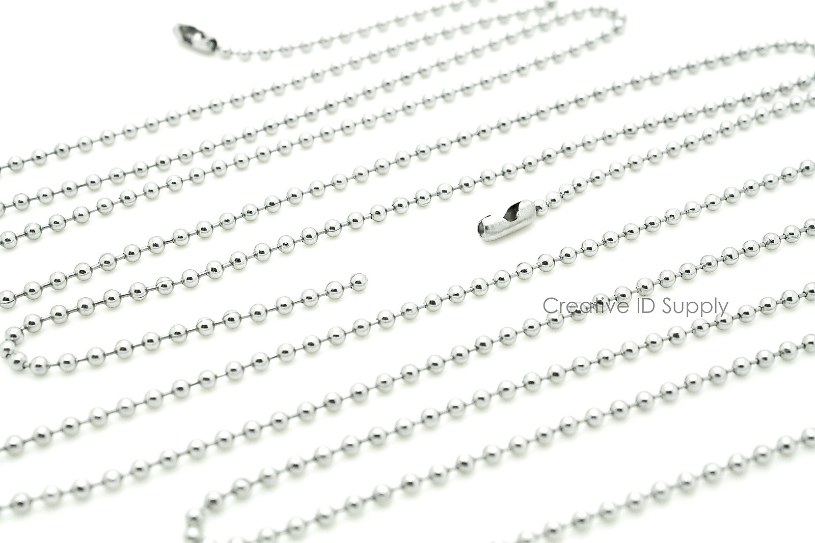500 HIGH QUALITY STAINLESS STEEL BALL CHAIN NECKLACES 30 INCH – 2.4MM BEAD USA