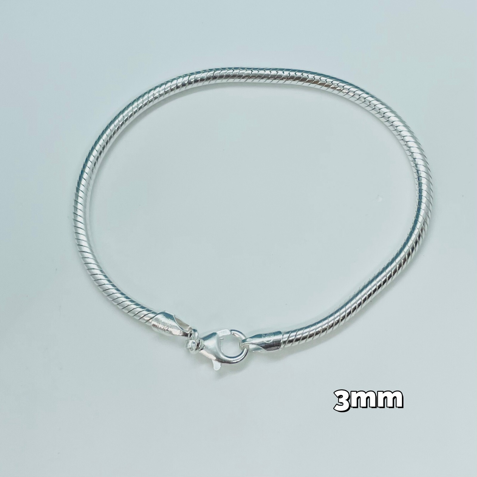 Sterling Silver Snake Chain Necklaces & Bracelets Width 0.9-3mm Length 7-30 Inch