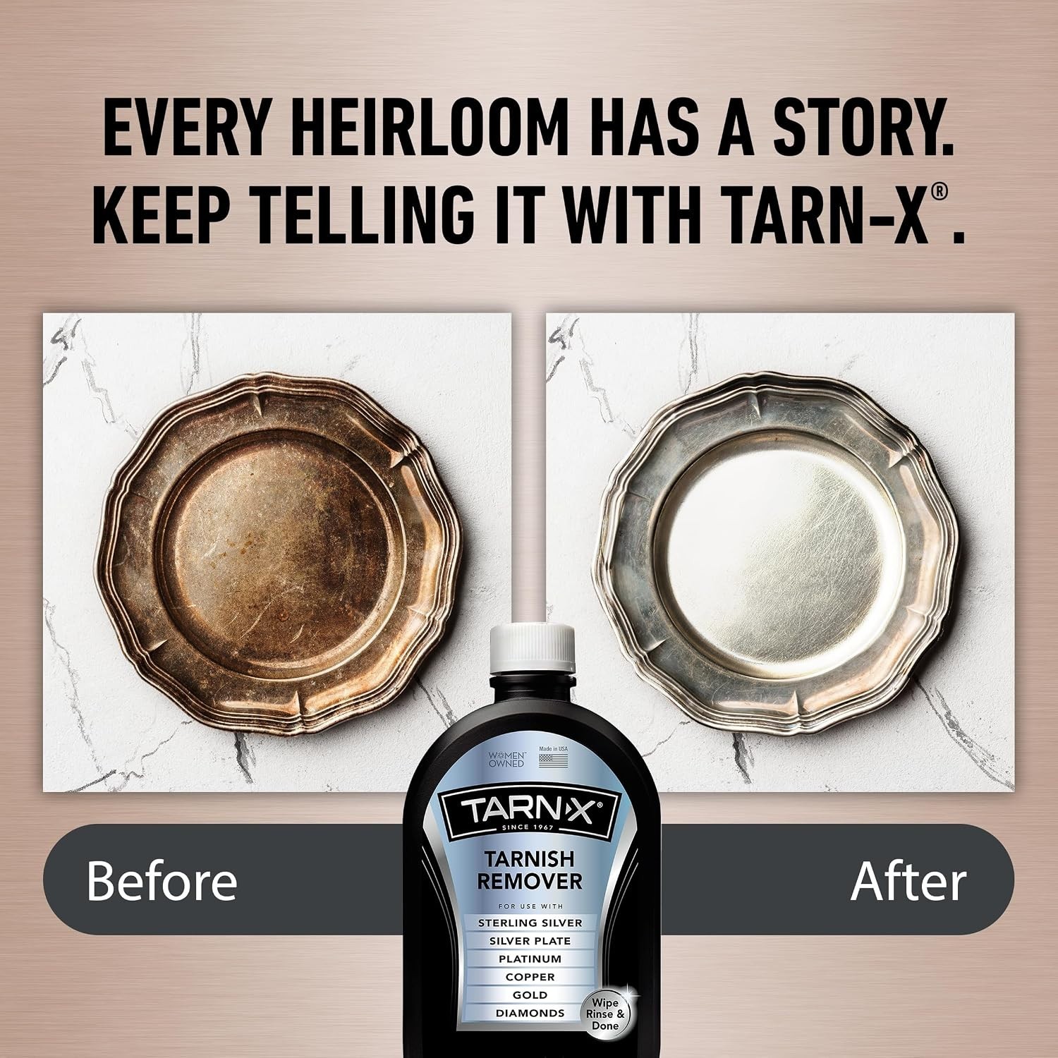 Tarn-X Tarnish Remover 12 Oz Silver Gold Copper Cleaner & Polish