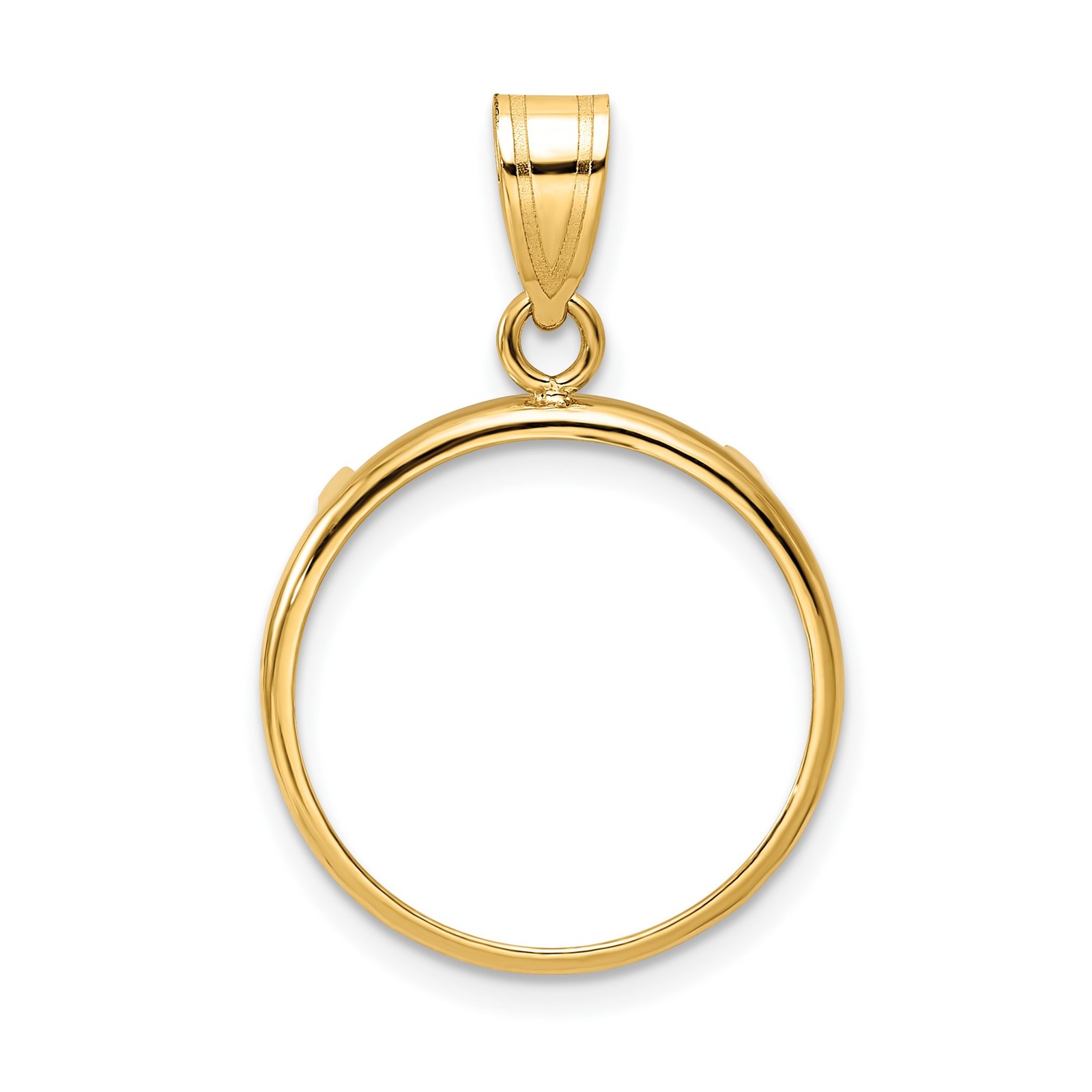 $2.50 Indian Head Quarter Eagle Coin Bezel 18mm Plain Prong 10k Yellow Gold