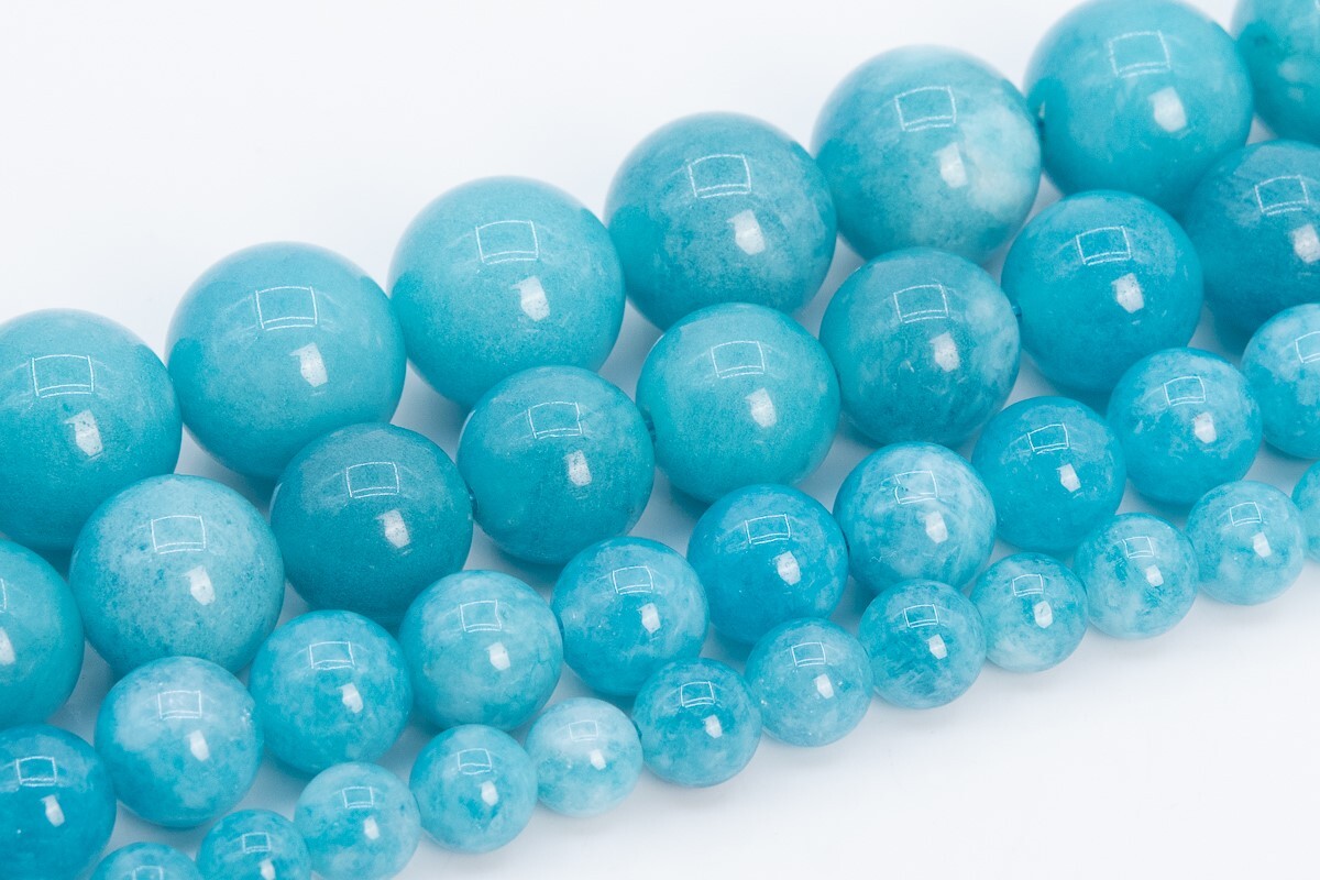 Deep Aqua Blue Quartz Beads Grade AAA Round Gemstone Loose Beads 6/8/10/12MM