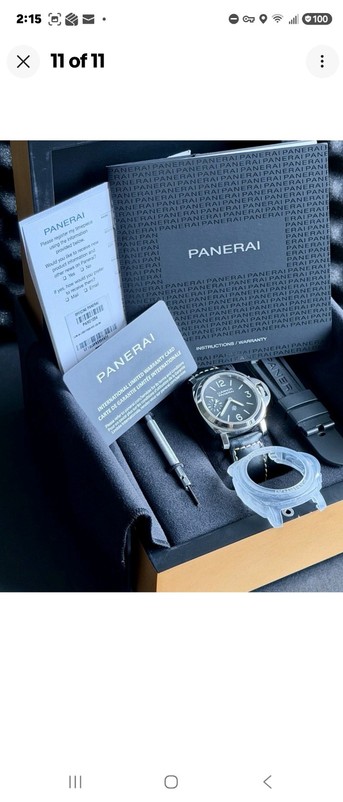 2021 PANERAI Luminor Logo PAM01084 w/ Box & Papers And Extra Rubber Strap